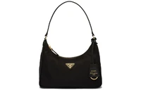 Re Edition Переработанный Нейлон Мини Сумка на Одно Плечо Женская Черная PRADA 26498825