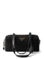 Средняя сумка-тоут Prada из нейлона и кожи, черный 20489336
