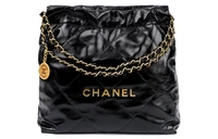 Сумка 22 малая через плечо из глянцевой телячьей кожи черная CHANEL 26483312