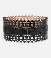 Кожаный корсетный ремень Alaïa, черный 2114862