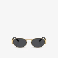 Солнцезащитные очки Ve2264 в овальной оправе из металла Versace, золотой 17480845
