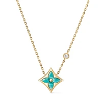 Подвеска Color Blossom BB Star, желтое золото, амазонит и бриллиант Louis Vuitton, золотой 22191976