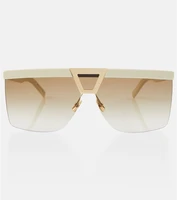 Солнцезащитные очки SL 537 Palace с плоскими бровями Saint Laurent, коричневый 2109779