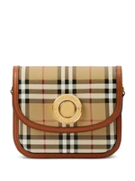 Маленькая сумка через плечо Elizabeth в клетку BURBERRY, нейтральный 25739929