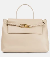 Ciao Ciao Knot Medium кожаная сумка-тоут Bottega Veneta, Ecru-Muse Brass 25641431