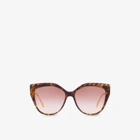 FE40011U солнцезащитные очки из ацетата и металла с логотипом Fendi, коричневый 6420442