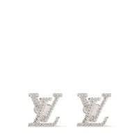 Серьги Louis Vuitton с инициалами LV, серебряные 22193349
