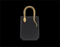 Сумка-Тоут «Змеевик» Bvlgari, черный 20895438