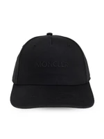 Кепка Moncler из габардина с вышивкой, черный 22113215