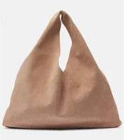 Биндл маленькая замшевая сумка-тоут The Row, Beige Melange 25632980