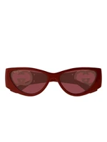 Gucci Eyewear солнцезащитные очки в оправе 'кошачий глаз', красный 24570541