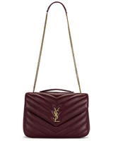 Сумка Loulou Large с цепочкой Saint Laurent, Light Hot Wine 27099776