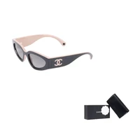 CHANEL Кошачий глаз солнцезащитные очки унисекс черные, Black 27907642