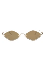 Солнцезащитные очки Gucci с логотипом Double G, золотистые 15769469