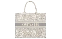Сумка-шоппер BookTote с вышивкой, серая, DIOR 26478141