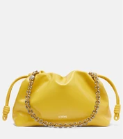 Средний кожаный клатч Flamenco Loewe, желтый 25620263