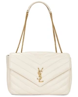 Сумка Loulou Large с цепочкой Saint Laurent, Crema Soft 27099725
