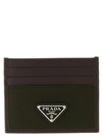 Кардхолдер из нейлона и кожи Prada, зеленый 47354575