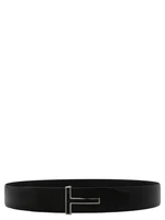 Ремень с пряжкой в виде буквы «T» TOM FORD, черный 47356607