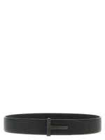 Ремень из тисненой кожи TOM FORD, черный 47356540