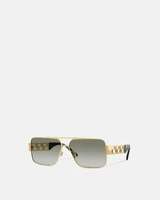 Солнцезащитные очки Greca Navigator VERSACE, черный 47368699
