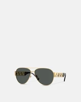 Солнцезащитные очки Greca Pilot VERSACE, черный 47367835