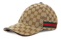 Бейсболка Gucci Original GG Canvas, бежевый/зеленый/красный 1836787