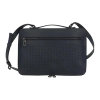 Bottega Veneta Кожаная сумка для ноутбука Men's Marine Blue 30904937