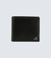 Складной кожаный кошелёк Prada, черный 25626097