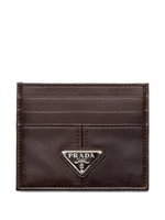 Prada картхолдер с логотипом, коричневый 24580694