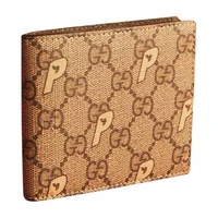 Кошелек Gucci x Palace GG-P Supreme Bi-Fold, бежевый/коричневый 620510