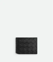 Кошелек с зажимом для купюр Intrecciato Bottega Veneta, черный 21546288