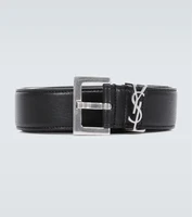 Тонкий кожаный ремень Saint Laurent, черный 2108590