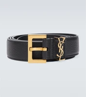 Тонкий кожаный ремень Saint Laurent, черный 2108592