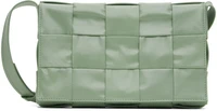 Зеленая сумка-кассета Bottega Veneta, цвет New sauge/Silver 7693300