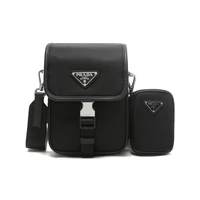 Re-Nylon Нейлоновый Чехол для Телефона Сумка Через Плечо Мужская Черная PRADA 26502157