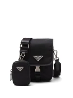 Prada сумка-мессенджер Re-Nylon с логотипом, черный 15691883