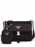 Сумка-мессенджер с логотипом Prada, черный 26633117