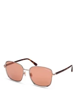Солнцезащитные очки Fern Square, 57 мм Tom Ford 1924600