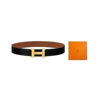 Мужской ремень Hermes, черный/золотой 10423020