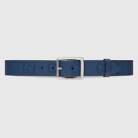 Ремень Gucci Rubber Effect Leather, синий 8767531