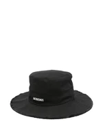 Хлопковая шляпа от солнца JACQUEMUS, черный 26592006