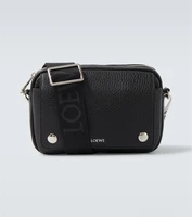 Маленькая кожаная сумка через плечо Pebble Loewe, черный 25639020
