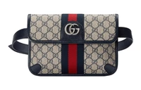GUCCI Кожаный поясной рюкзак Ophidia синий бежевый 27945528