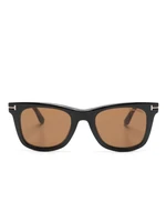 TOM FORD Eyewear очки-клипоны в квадратной оправе, черный 15666421