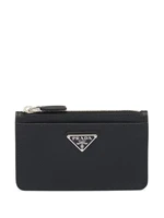 Prada картхолдер из сафьяновой кожи, черный 15676994