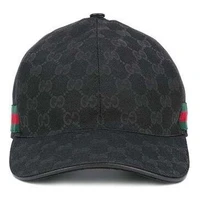 Бейсболка original gg canvas baseball hat with web 'black' Gucci, черный 21165479