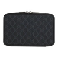 GUCCI Мужская черная кожаная сумка через плечо 27943232
