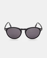 Круглые черные солнцезащитные очки из ацетата Tom Ford, черный 4176606