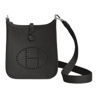 HERMES Сумка через плечо Evelyne Clemence из кожи коровы унисекс тёмная бронза 27948377